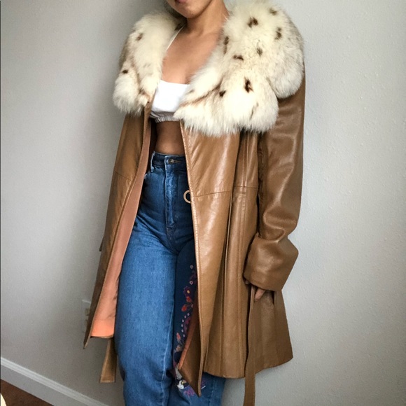 Vintage 24k Leather By Dan di modes Carmel Coat - Picture 6 of 8